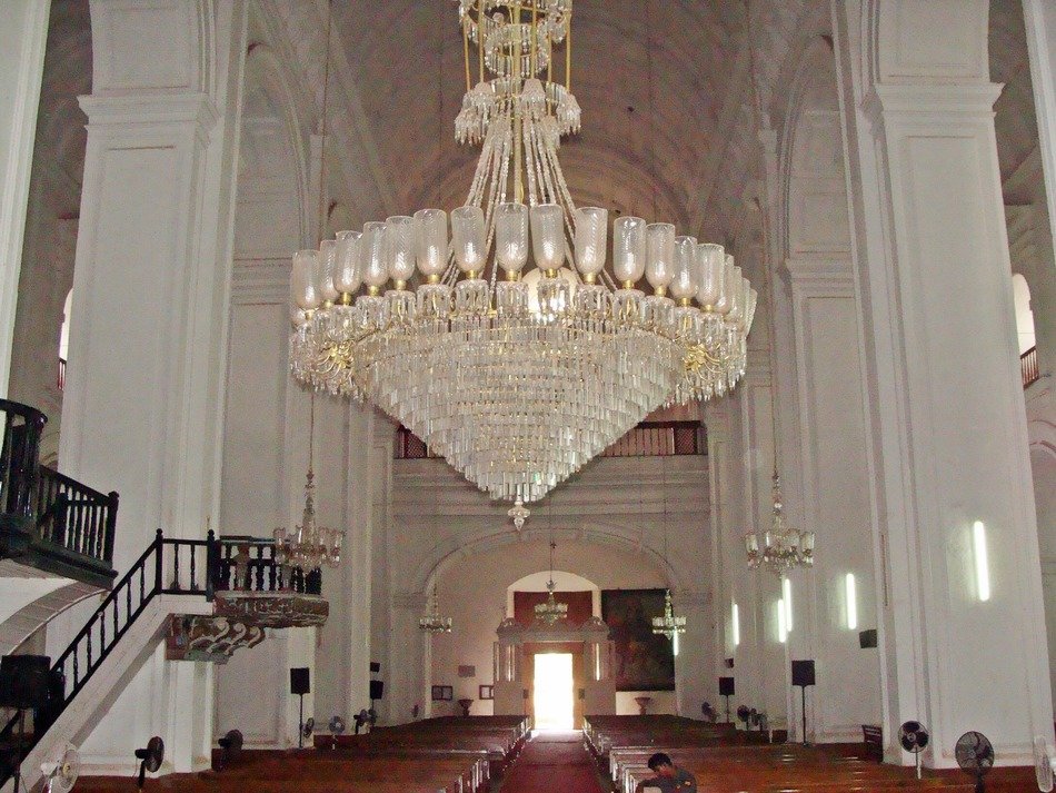 chandelier in the cathedral in Goa