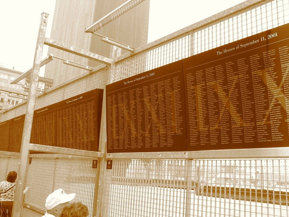 Lists of names on ground zero