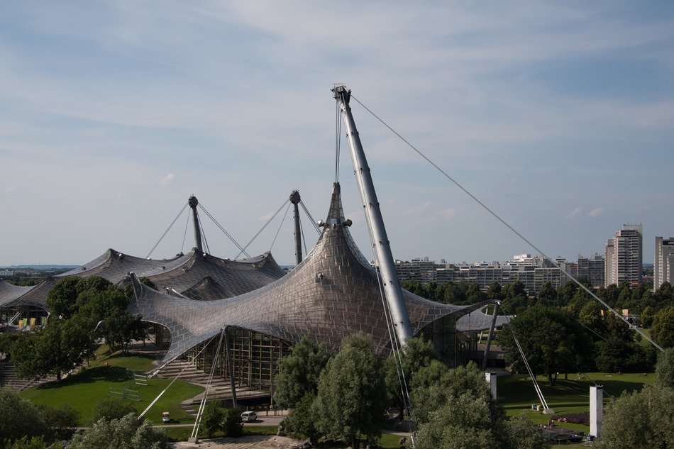 The roofs with pylons in Munich