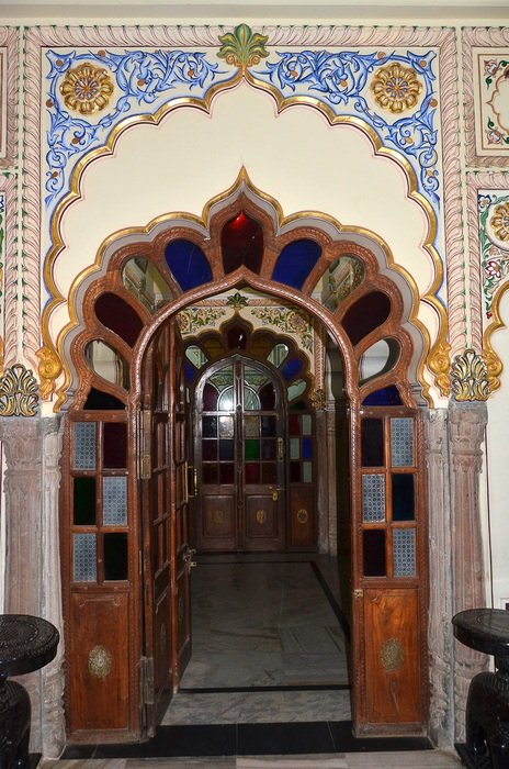 door open in a building. india