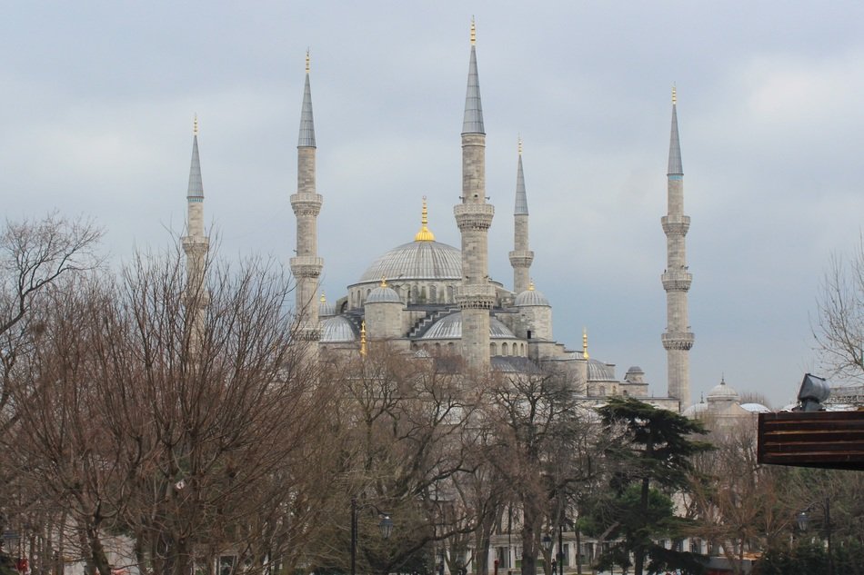 minarets of blue mosque in Istanbul