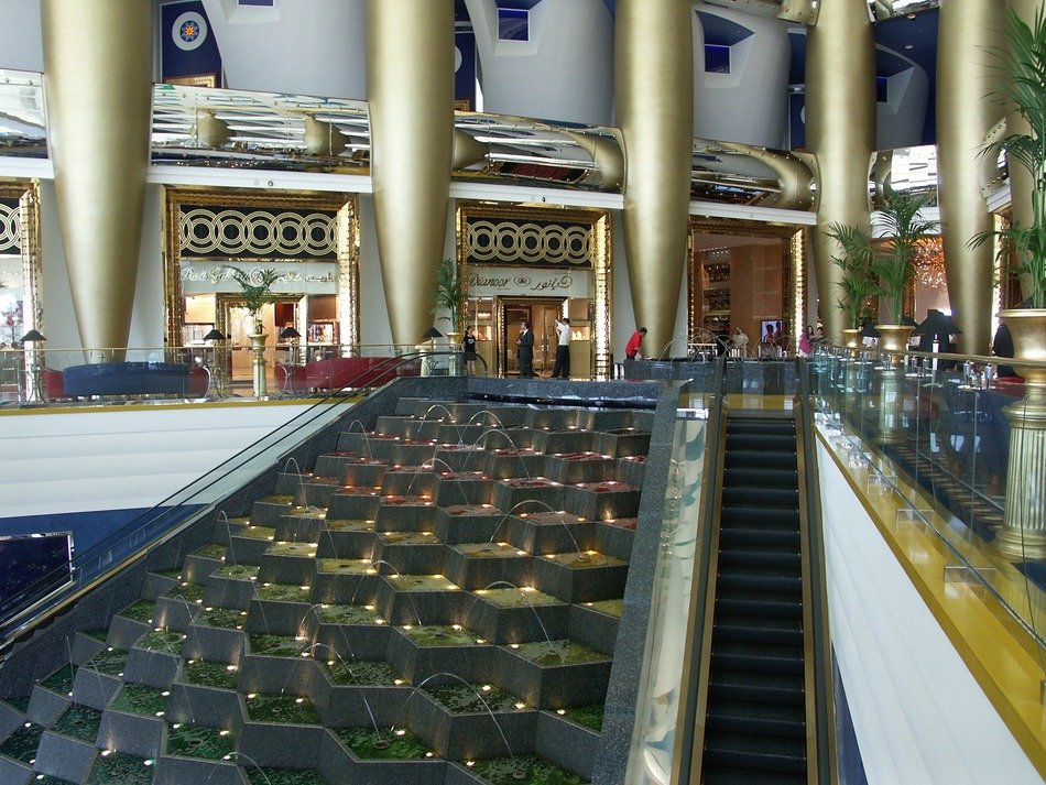 beautiful fountain in the emirates