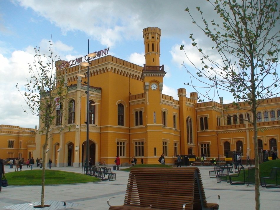 yellow building in Wroclaw, Poland