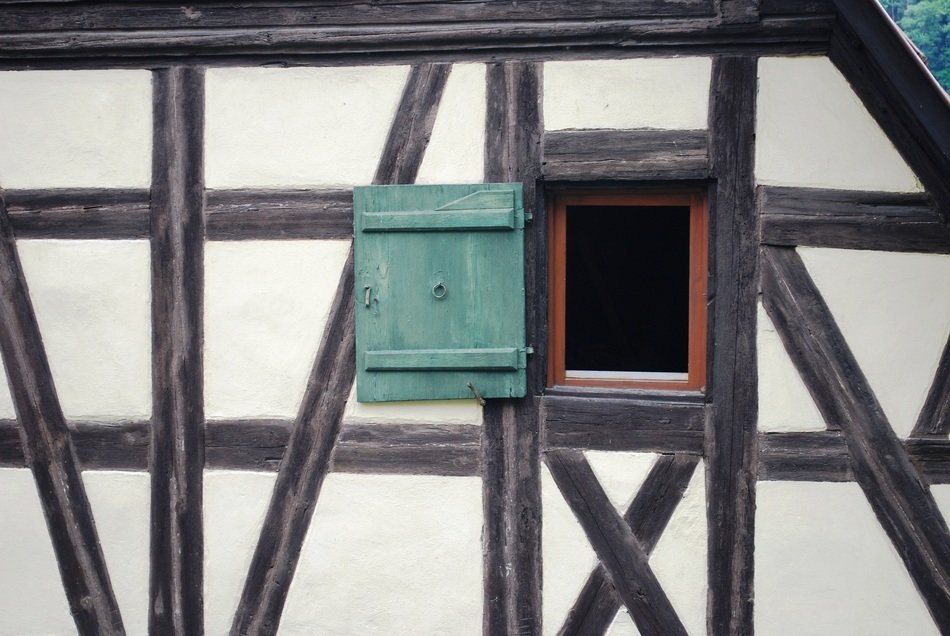 small open window in a house in Germany