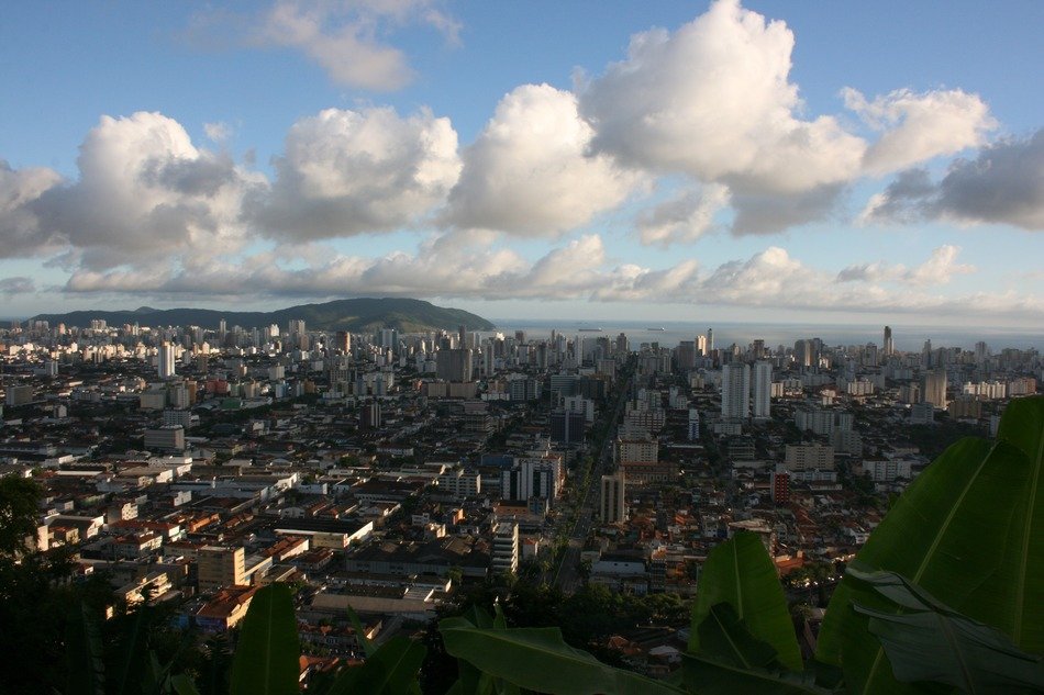 Aerial view of Santos at afternoon