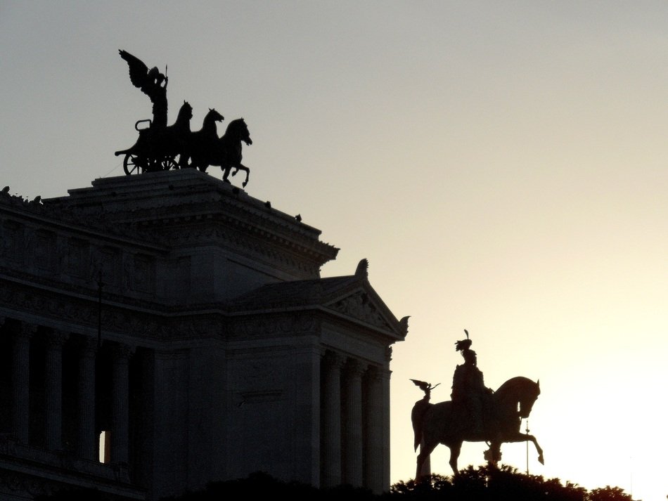 rome horse sunset