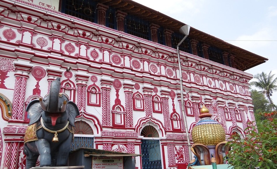 Beautiful architecture of a temple of marikamba
