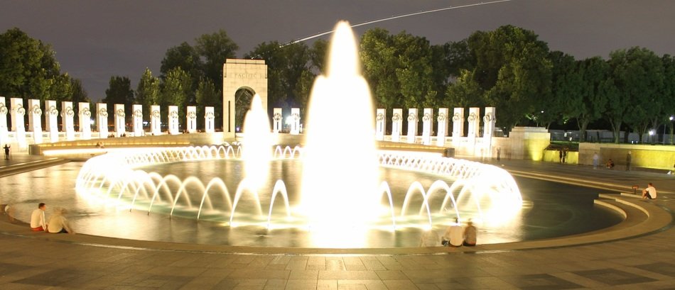 fountains of the memorial of World War II, US