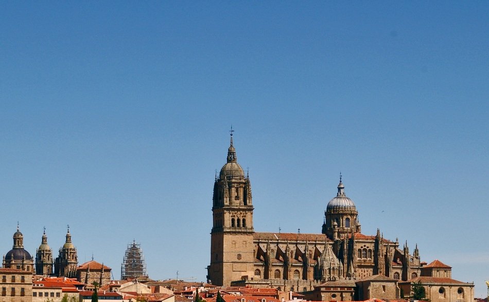 the roof of the salamanca Cathedral, Spain