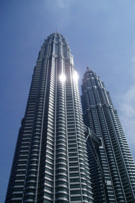 petronas towers in the sunshine