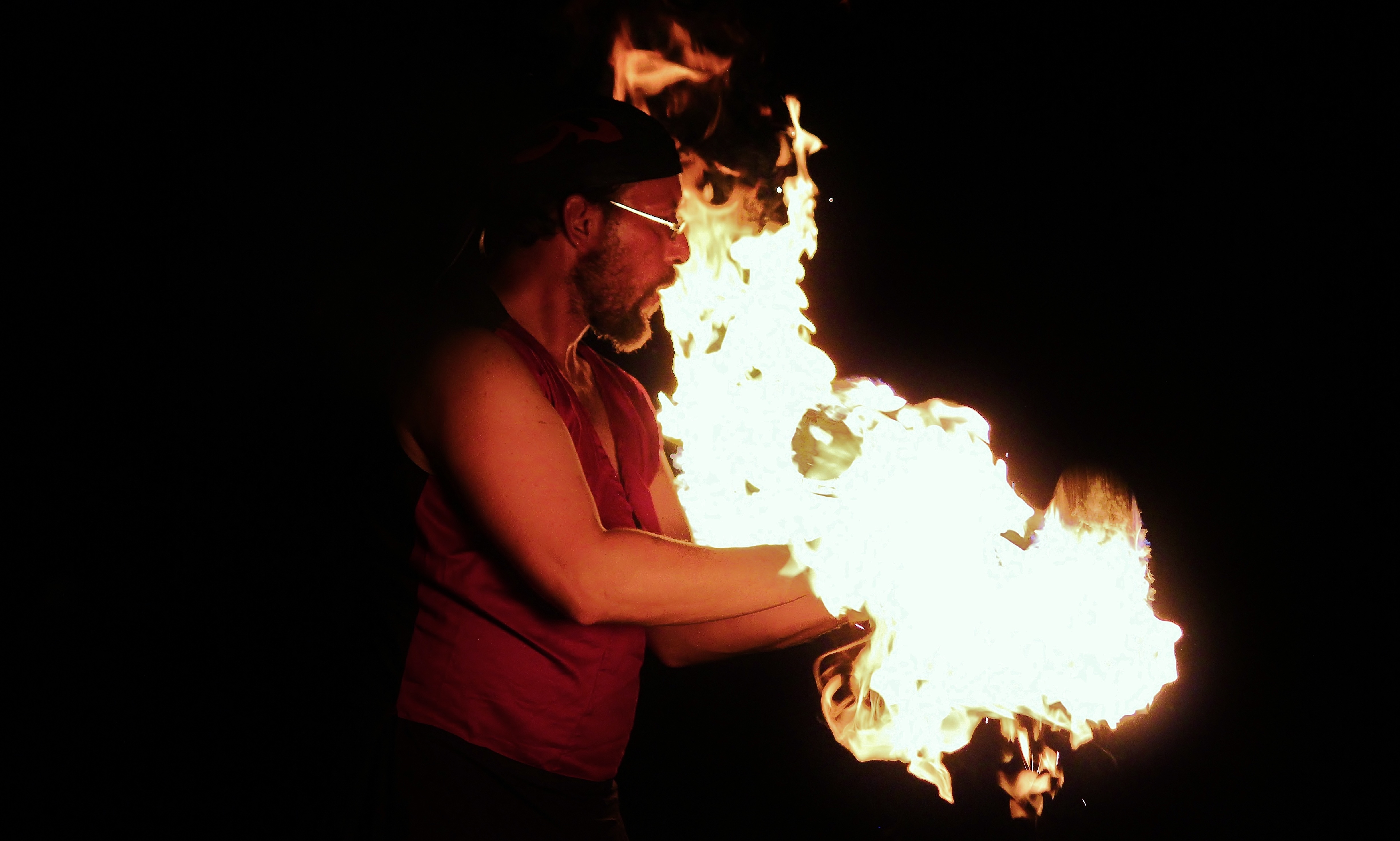 Fire show man free image download