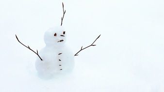 sad snow man