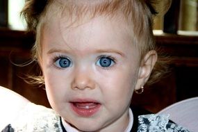 little girl with blue eyes