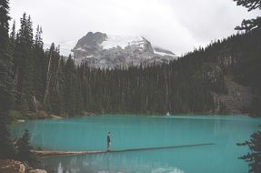 wild turquoise lake view