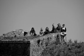teen girlfriends on roof