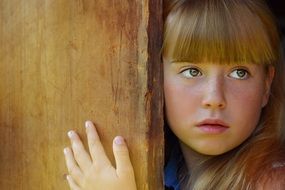 blonde girl with green eyes