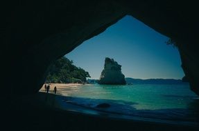 landscape of the cave in New Zealand