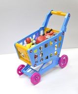 blue toy food basket
