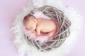 Sleeping cute baby girl