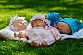 Three babies sleep