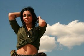 attractive beautiful girl scout