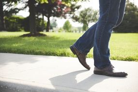 male feet in shoes