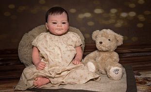 baby small and toy