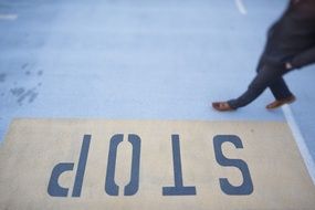 sign stop on the street