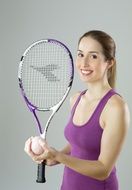 portrait of a female tennis player