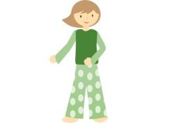 girl child standing in pajamas