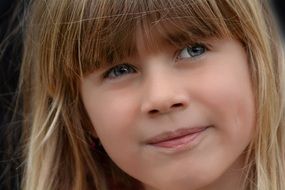 portrait of a pretty girl with blond hair
