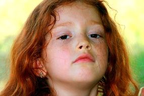 incredibly beautiful red hair agirl
