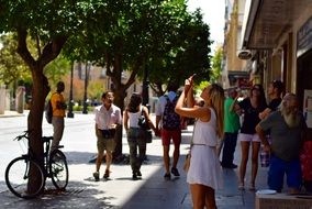 pedestrians on the road