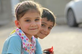 portrait of smiling kids