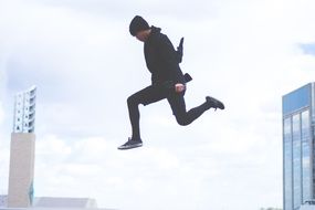 young man in a jump
