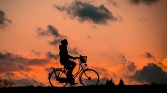 silhouette fitness bike