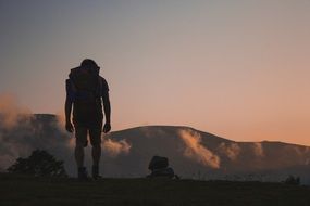Photo of hiker on a mountain
