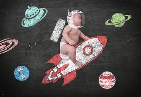 Photo of astronaut baby