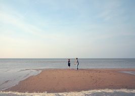 Kids on sandy beach