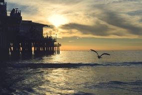 sunset pier dock