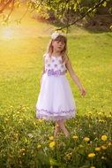 cute girl in beautiful dress