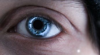 blue eye of man