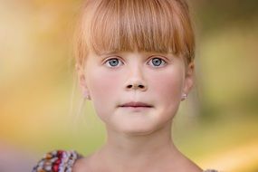 portrait of a girl with forelock