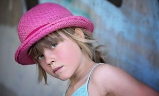 Portrait of serious girl