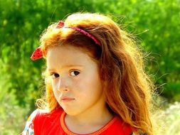 incredibly beautiful red beauty hair girl
