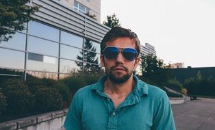 portrait of a handsome man in sunglasses