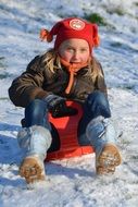 snow sledding