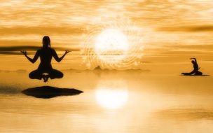 meditation mandala sunrise drawing