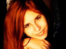 Portrait of beautiful girl smiling