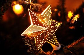 Lighting christmas star